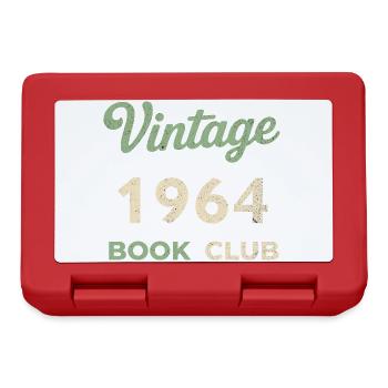 Vintage 1964 Book Club Retro Geburtsjahr Geschenk - Brotdose - Rot - Vorne