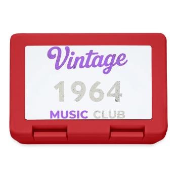 Vintage 1964 Music Club Retro Année de naissance vintage - Boîte à goûter - rouge - Devant