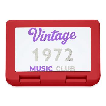 Vintage 1972 Music Club Retro Année de naissance vintage - Boîte à goûter - rouge - Devant
