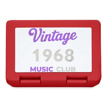 Vintage 1968 Music Club Retro Année de naissance vintage - Boîte à goûter - rouge - Devant