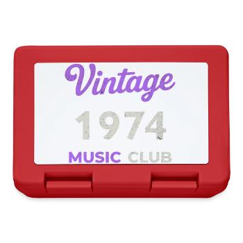 Vintage 1974 Music Club Retro Année de naissance Vintage - Boîte à goûter - rouge - Devant