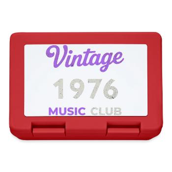 Vintage 1976 Music Club Retro Année de naissance vintage - Boîte à goûter - rouge - Devant