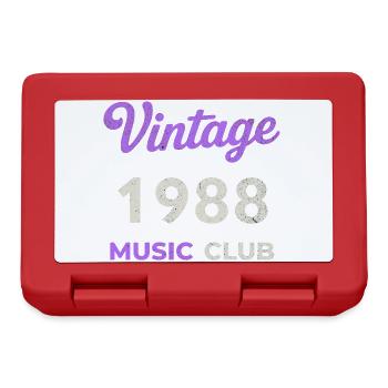 Vintage 1988 Music Club Retro Année de naissance vintage - Boîte à goûter - rouge - Devant