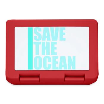 Save The Ocean Ocean Activism Environment Statement - Lunchbox - red - Front