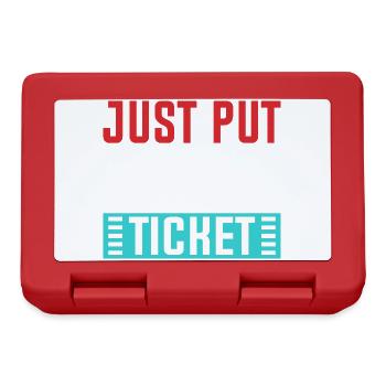 Just Put In A Ticket Graphic - Lunchbox - red - Front