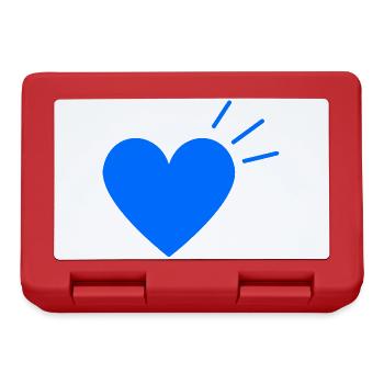 Blue Heart Shine | Minimal Design - Lunchbox - red - Front