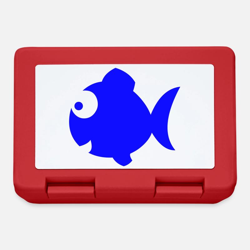 Happy Blue Fish - Lunchbox - red