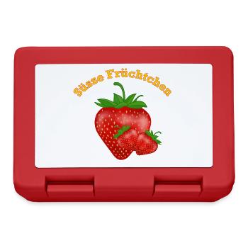 Süsse Früchtchen, Erdbeeren - Brotdose - Rot - Vorne