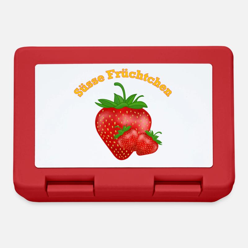 Süsse Früchtchen, Erdbeeren - Brotdose - Rot