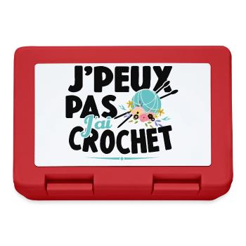 Je Peux Pas J'ai Crochet Cadeau Couture - Boîte à goûter - rouge - Devant