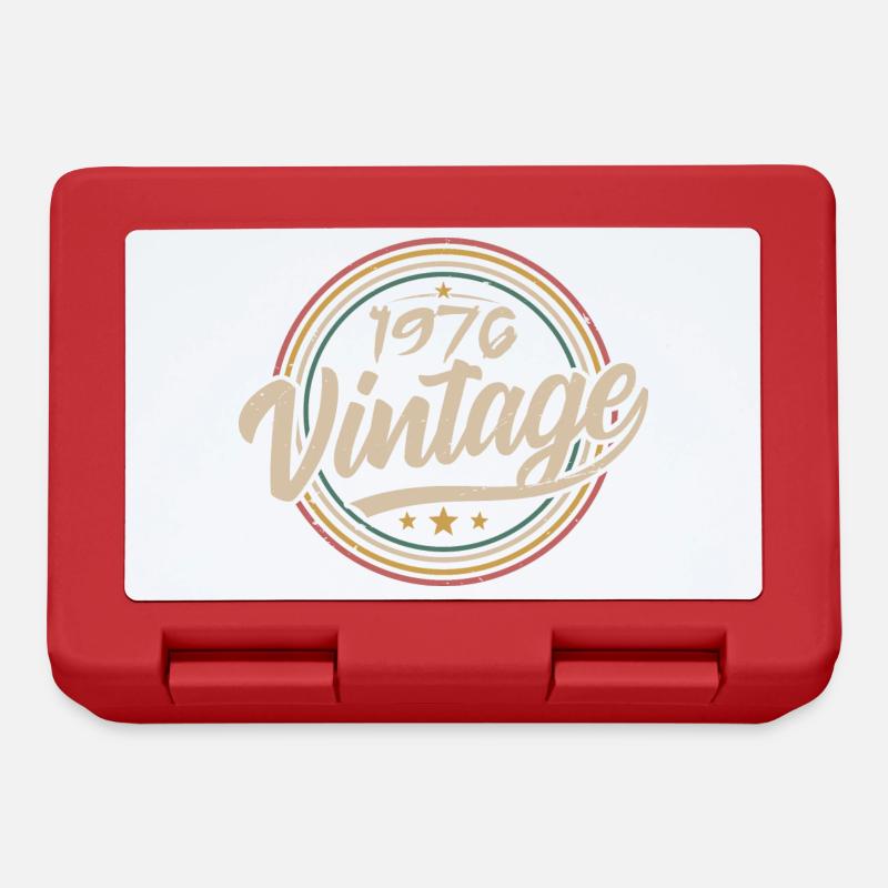 1976 Vintage 1976 Geburtstagsgeschenk - Retro Stil 1976 - Brotdose - Rot