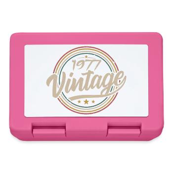 1977 Vintage 1977 Birthday Gift - Retro Style 1977 - Boîte à goûter - rose - Devant