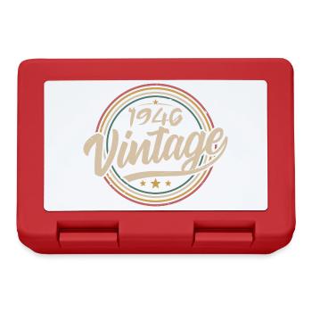 1946 Vintage 1946 Geburtstagsgeschenk - Retro Stil 1946 - Brotdose - Rot - Vorne