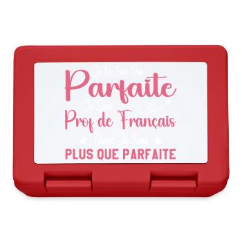 Femme Humour Professeur de Français - Boîte à goûter - rouge - Devant