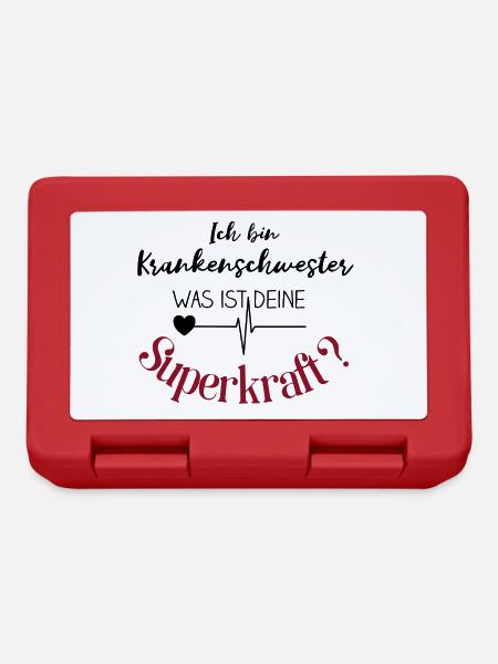 Ich bin Krankenschwester, was ist Deine Superkraft - Brotdose - Rot