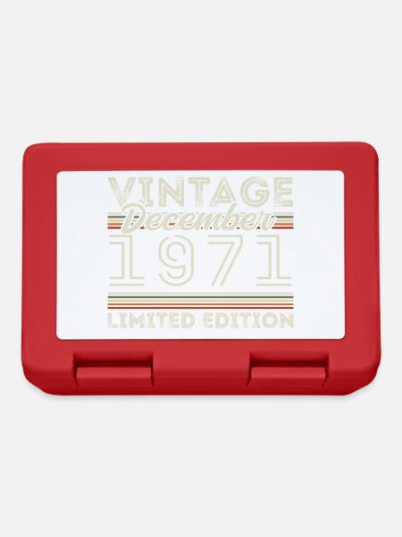 Jahrgang Dezember 1971 - 54. Jubiläum Dezember - Brotdose - Rot