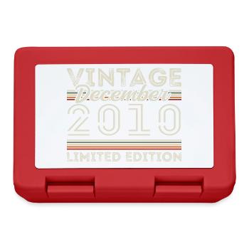 Vintage December 2010 - 15th Anniversary December - Lunchbox - red - Front