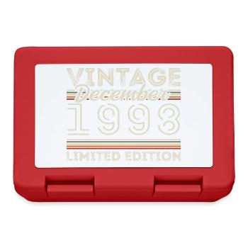 Vintage December 1998 - 27th Anniversary December - Lunchbox - red - Front