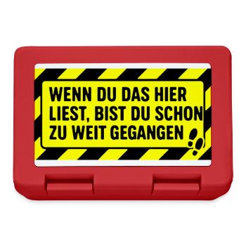 Sticker gegen neugierige Nachbarn - Brotdose - Rot - Vorne