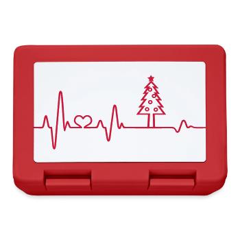 Heartbeat amour noël arbre de Noël - Boîte à goûter - rouge - Devant