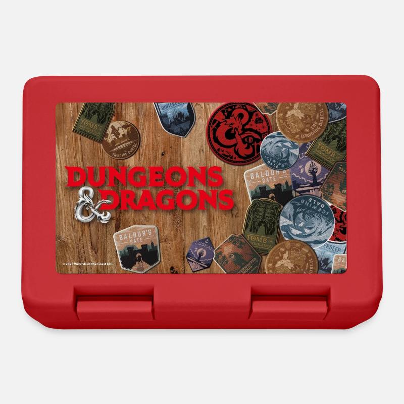 Dungeons And Dragons Classic Logo and Crest - Lunch box - rosso
