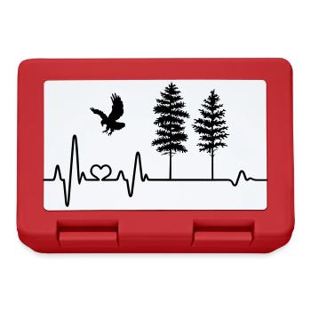 Battements de coeur aigle nature nature nature forêt arbre arbres ECG - Boîte à goûter - rouge - Devant