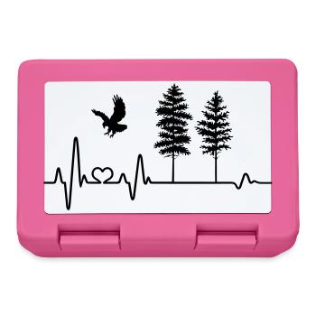 Battements de coeur aigle nature nature nature forêt arbre arbres ECG - Boîte à goûter - rose - Devant