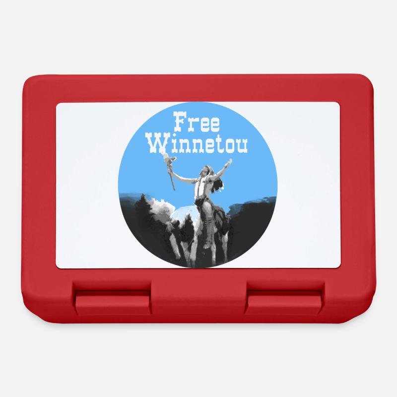 free winnetou,winnetou,indianer,häuptling - Brotdose - Rot