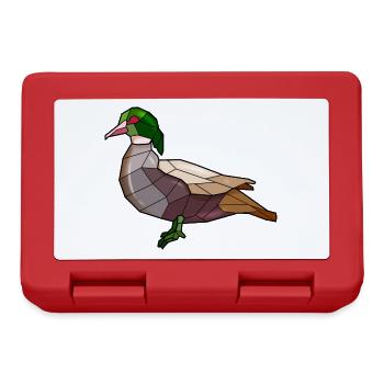 Duck Geometric Bird - Lunchbox - red - Front