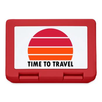 Time to travel (geteilte Sonne) - Brotdose - Rot - Vorne