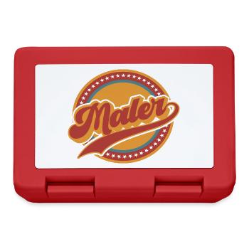 Maler Malerin Malermeister Handwerker Beruf - Brotdose - Rot - Vorne