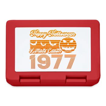 Pumpkin Halloween Birthday Year of Construction 1977 Vintage - Lunchbox - red - Front