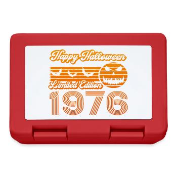 Halloween Kürbis Geburtstag Baujahr 1976 Vintage - Brotdose - Rot - Vorne