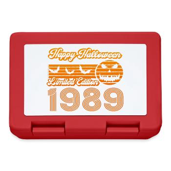 Halloween Citrouille Anniversaire Année de Construction 1989 Millésime - Boîte à goûter - rouge - Devant