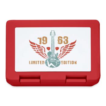 Guitar Guitar Player Musician 1963 Birthday - Lunchbox - red - Front