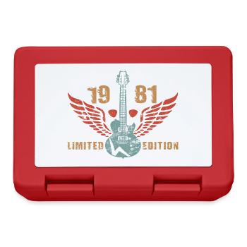 Guitar Guitarist Guitar Player 1981 Birthday - Lunchbox - red - Front