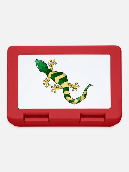 Geometric lizard - Lunchbox - red