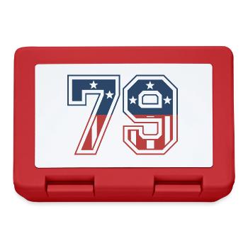 Nummer 79 USA - Brotdose - Rot - Vorne