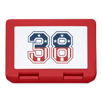 Number 38 USA - Lunchbox - red - Front