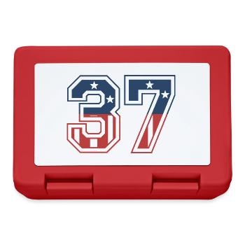 Number 37 USA - Lunchbox - red - Front