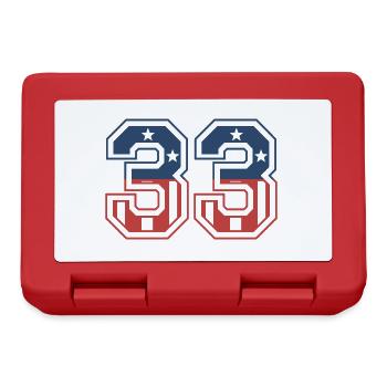 Number 33 USA - Lunchbox - red - Front