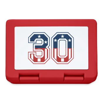 Nummer 30 USA - Brotdose - Rot - Vorne