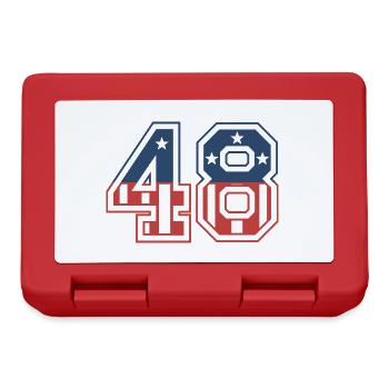 Number 48 USA - Lunchbox - red - Front