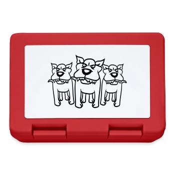3 Nasty Dogs Team Three Friends Crew - Lunchbox - red - Front