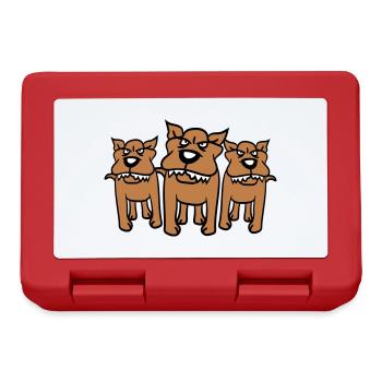 3 Nasty Dogs Team Three Friends Crew - Lunchbox - red - Front