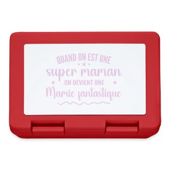 une super maman on devient une mamie fantastique - Boîte à goûter - rouge - Devant