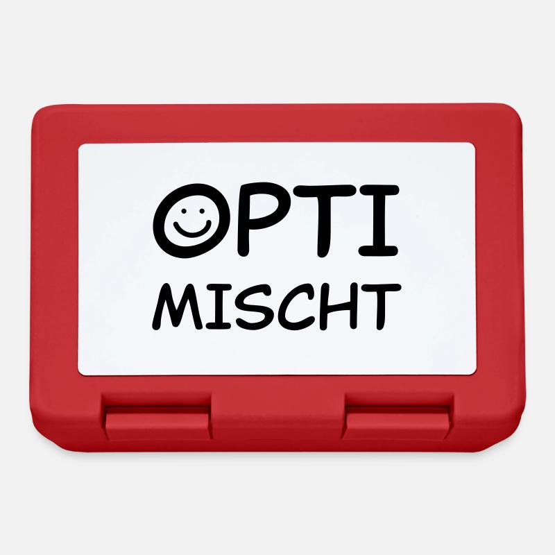 Optimischt | Schweizer Mundart cool lustig Spruch - Brotdose - Rot
