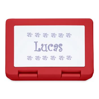 Lucas Floral Pastel - Brotdose - Rot - Vorne