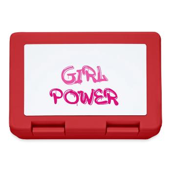 girl power, femme, pouvoir, police, fort - Boîte à goûter - rouge - Devant