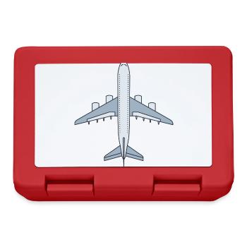 Flugzeug - Brotdose - Rot - Vorne